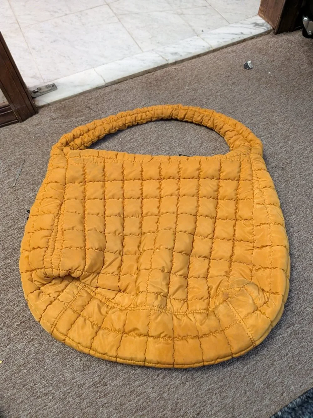 FP Movement Free People Quilted Carryall Bag Golden Sunrise Yellow DISCONTINUED